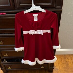 Bonnie Jean Red and White Kids Dress